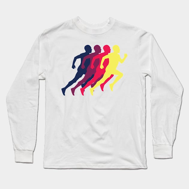 Running man Long Sleeve T-Shirt by designgoodstore_2